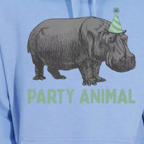 Party Animal Hippo Funny Birthday Unisex Surf Hoodie