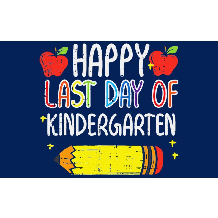 Pencil Apple Happy Last Day Of Kindergarten School Teacher Gift Bumper Sticker