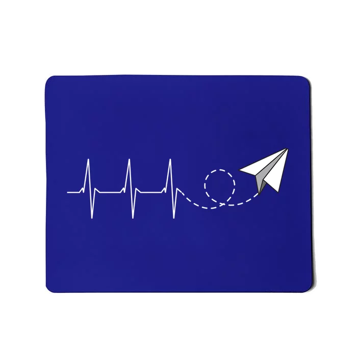 Paper Airplane Heartbeat Aeronautical Engineering Funny Gift Mousepad