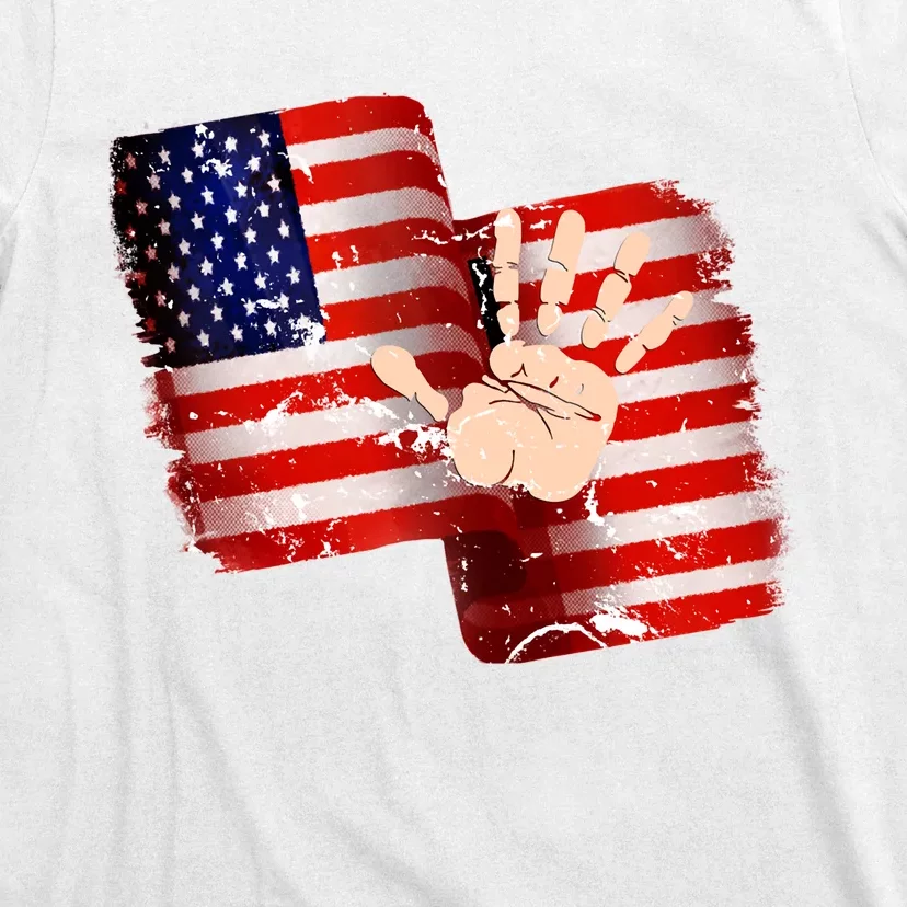 Pledge Allegiance Hand Made USA 4th Of July US Flag Day T-Shirt