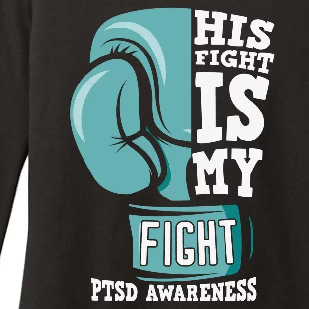 PTSD Awareness His Fight Is My Fight Womens CVC Long Sleeve Shirt