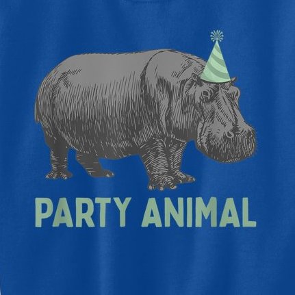 Party Animal Hippo Birthday Gift Funny Hippo Birthday Gift Kids Sweatshirt