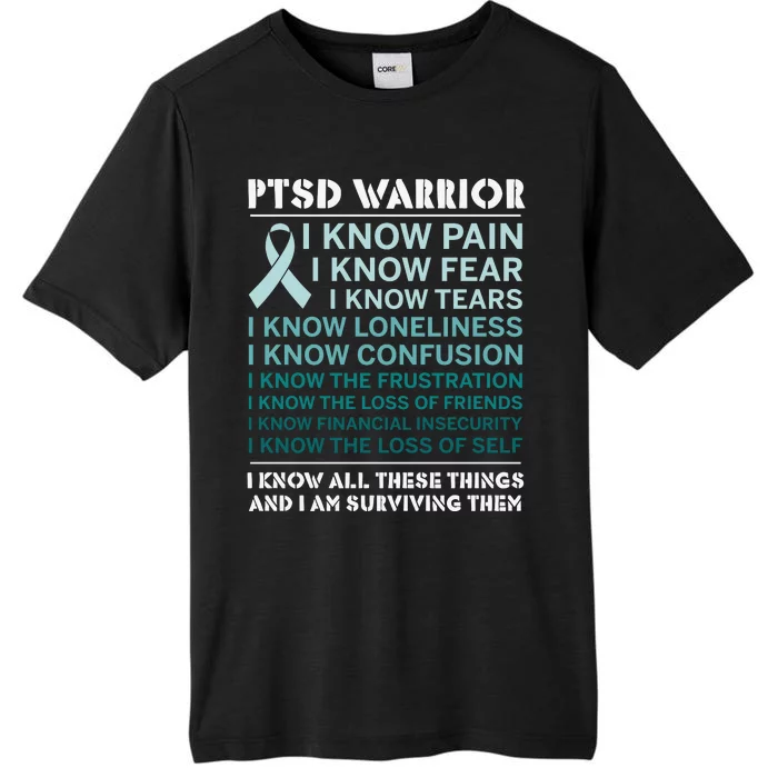 PTSD Awareness Hope Support Love Ribbon ChromaSoft Performance T-Shirt