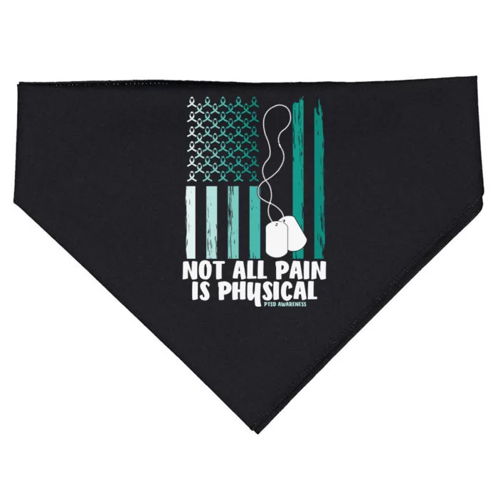 PTSD Awareness Hope Support Love Not All Pain Is Physical USA-Made Doggie Bandana