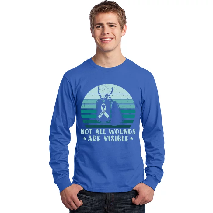 PTSD Awareness Hope Support Love Not All Wounds Are Visible Long Sleeve Shirt