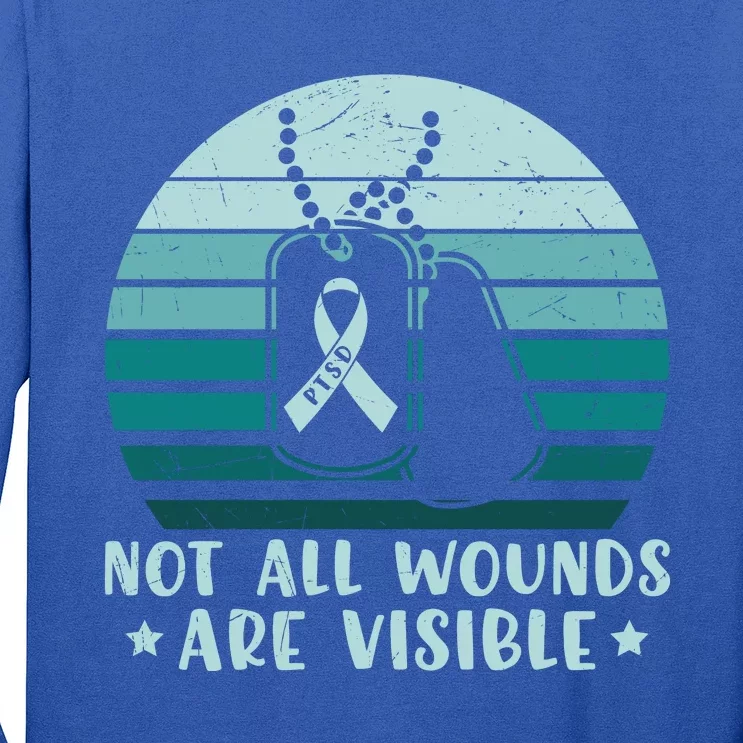 PTSD Awareness Hope Support Love Not All Wounds Are Visible Long Sleeve Shirt