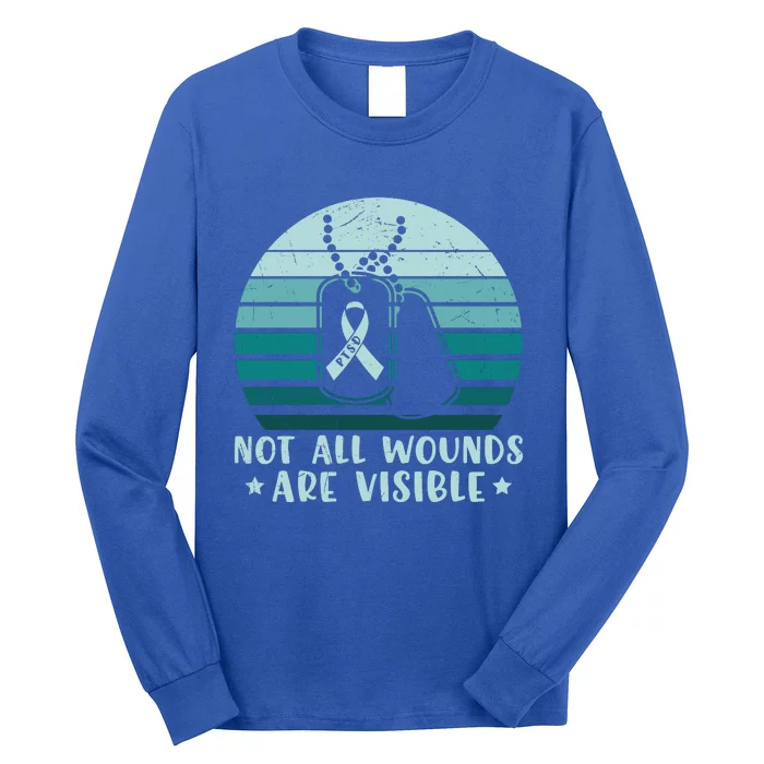 PTSD Awareness Hope Support Love Not All Wounds Are Visible Long Sleeve Shirt