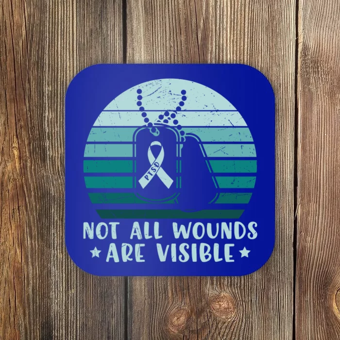 PTSD Awareness Hope Support Love Not All Wounds Are Visible Coaster