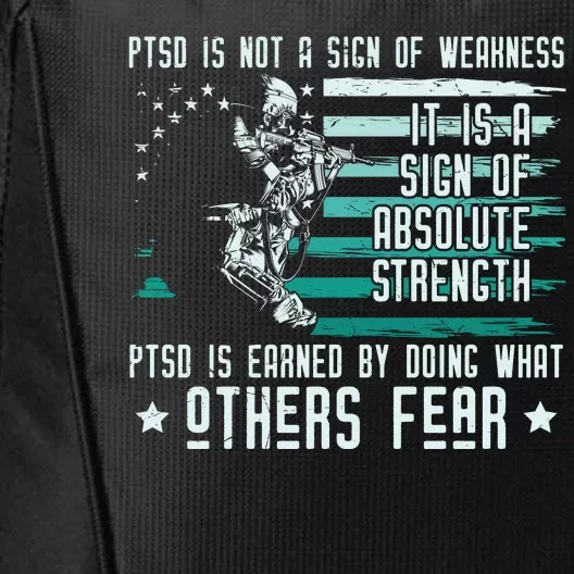 PTSD Awareness Hope Support Love Not All Wounds Are Visible City Backpack