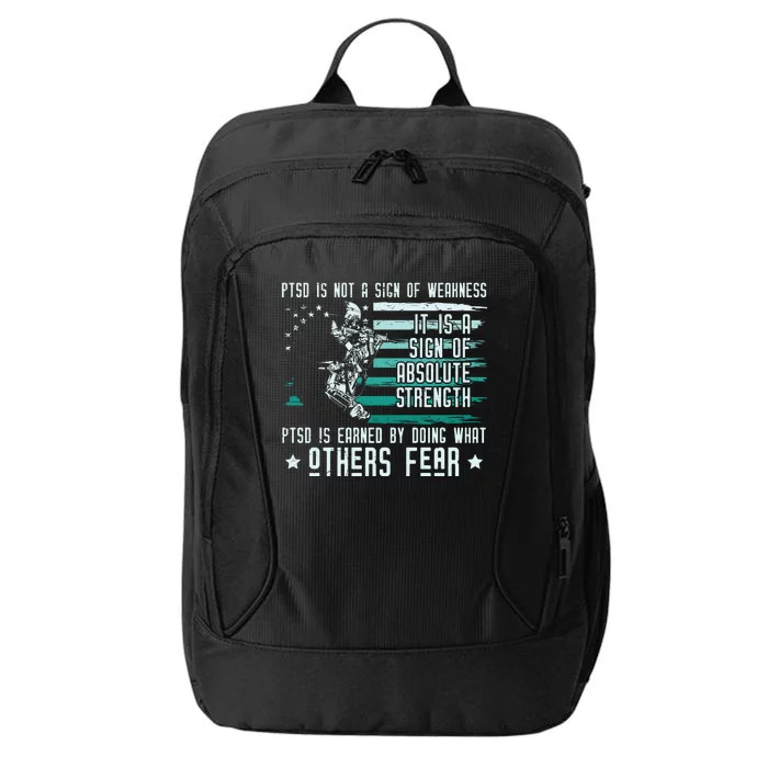 PTSD Awareness Hope Support Love Not All Wounds Are Visible City Backpack