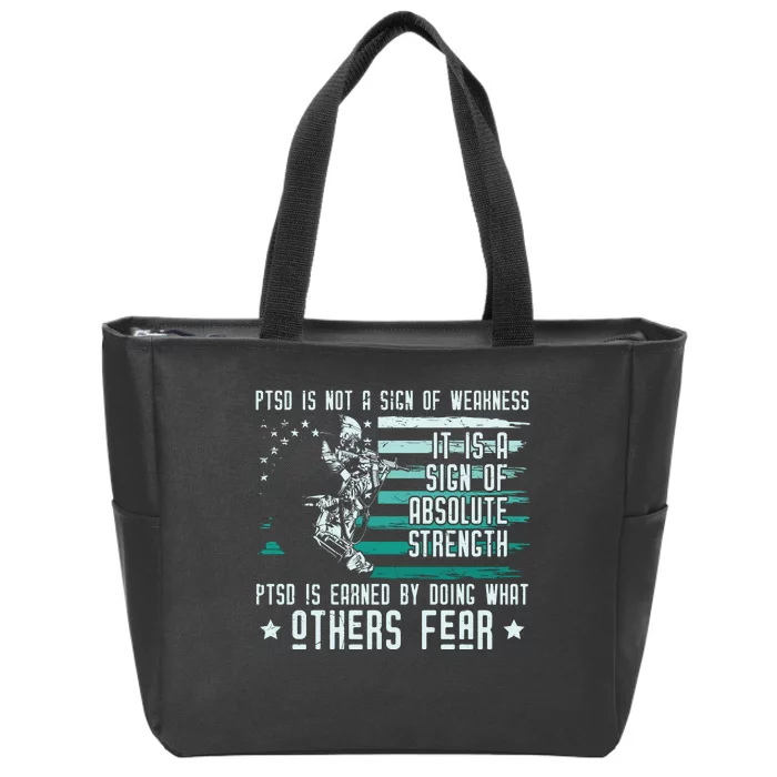 PTSD Awareness Hope Support Love Not All Wounds Are Visible Zip Tote Bag