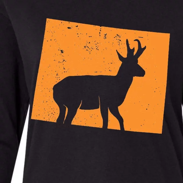 Pronghorn Antelope Hunting In Wyoming. Womens Cotton Relaxed Long Sleeve T-Shirt