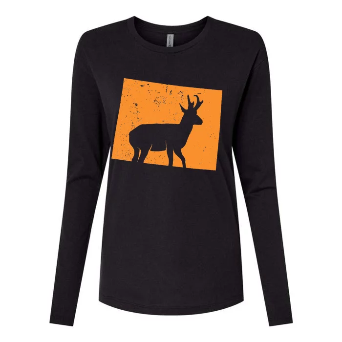 Pronghorn Antelope Hunting In Wyoming. Womens Cotton Relaxed Long Sleeve T-Shirt