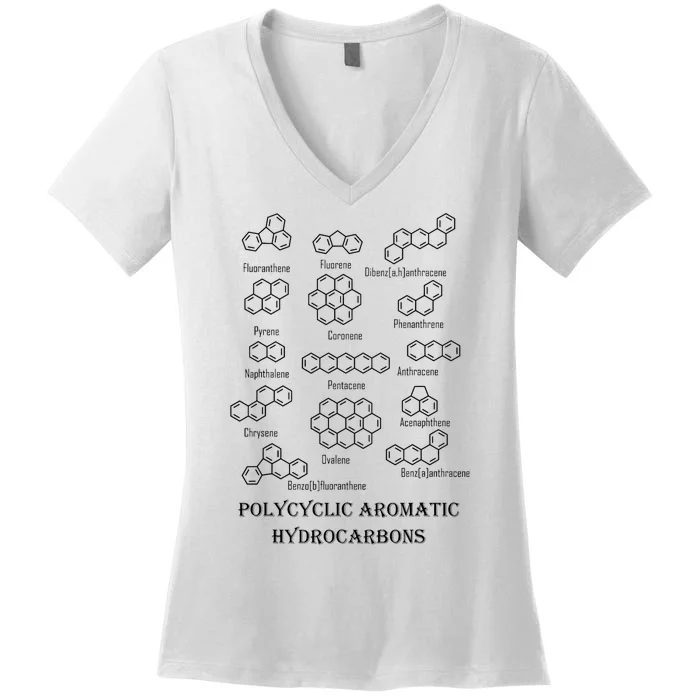 Polycyclic Aromatic Hydrocarbons Pah Women's V-Neck T-Shirt