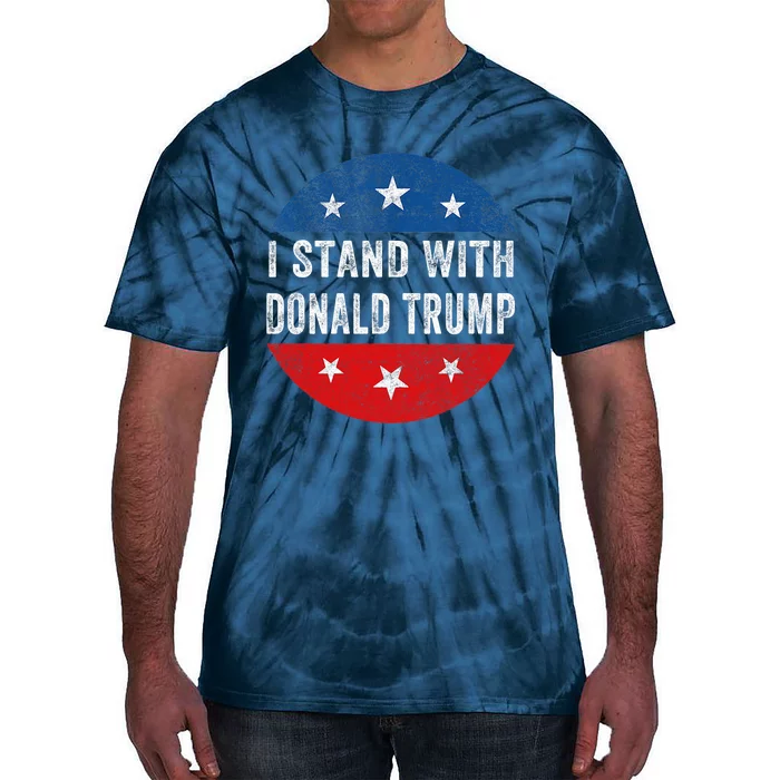 Pro America I Stand Wit Trump America Flag Vintage Tie-Dye T-Shirt