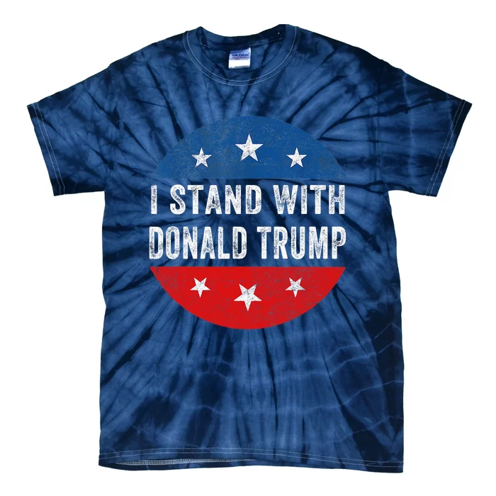 Pro America I Stand Wit Trump America Flag Vintage Tie-Dye T-Shirt