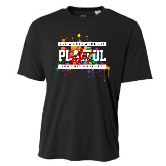 Playful Art Imagination Is Key Cooling Performance Crew T-Shirt