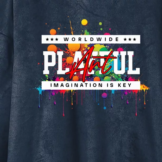 Playful Art Imagination Is Key Hooded Wearable Blanket