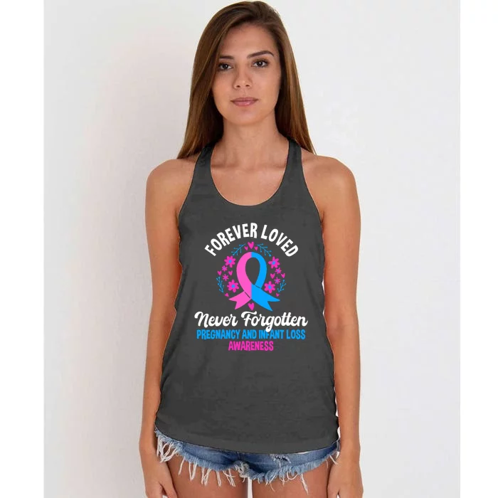 Pregnancy And Infant Loss Awareness Miscarriage Awareness Women's Knotted Racerback Tank