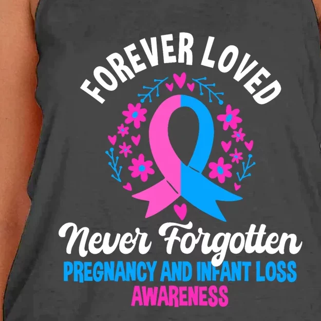 Pregnancy And Infant Loss Awareness Miscarriage Awareness Women's Knotted Racerback Tank