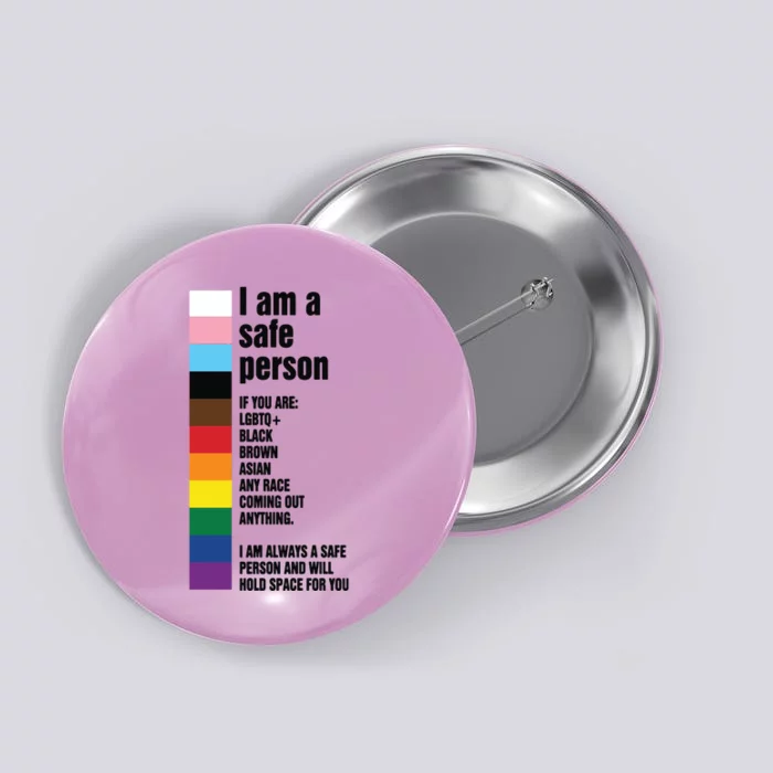 Pride Ally I Am A Safe Person Lgbtq Button