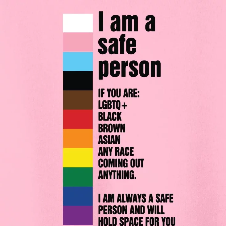 Pride Ally I Am A Safe Person Lgbtq Toddler T-Shirt