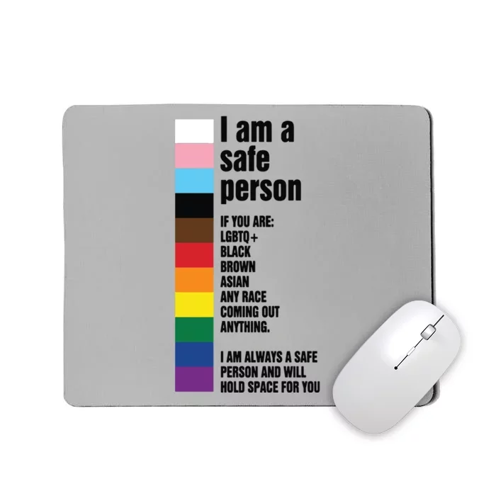 Pride Ally I Am A Safe Person Lgbtq Mousepad