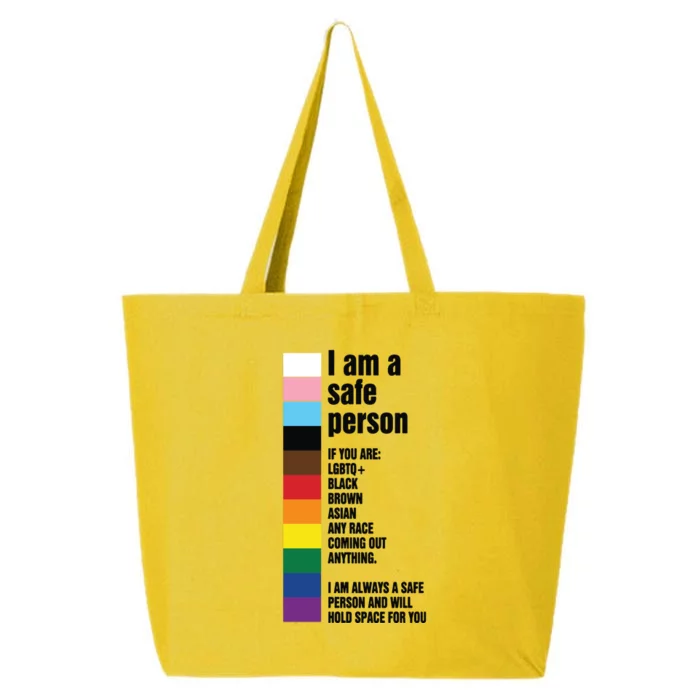 Pride Ally I Am A Safe Person Lgbtq 25L Jumbo Tote