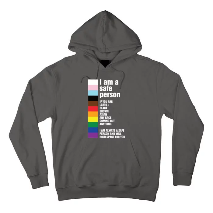 Pride Ally I Am A Safe Person Lgbtq Tall Hoodie