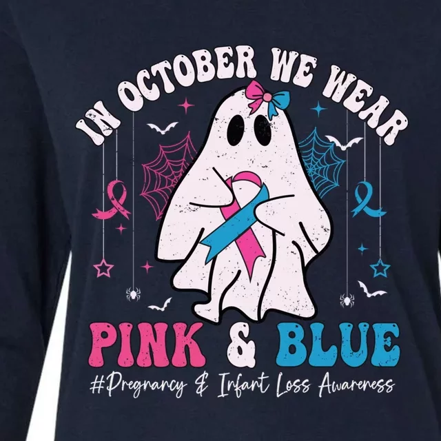 Pregnancy And Infant Loss Awareness October Halloween Womens Cotton Relaxed Long Sleeve T-Shirt