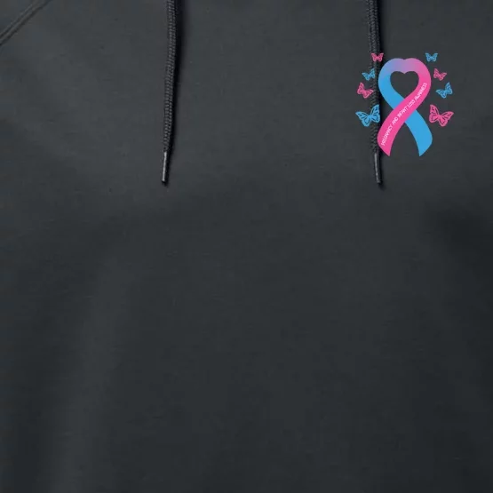 Pregnancy And Infant Loss Awareness Miscarriage Remembrance Performance Fleece Hoodie