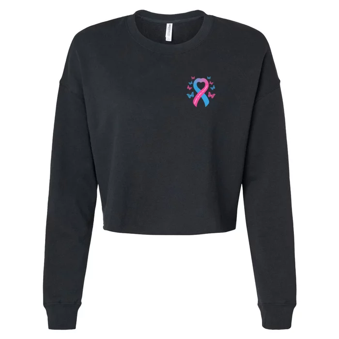 Pregnancy And Infant Loss Awareness Miscarriage Remembrance Cropped Pullover Crew