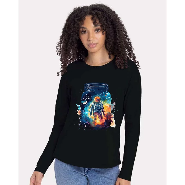 Pet Astronaut in a Jar Premium Womens Cotton Relaxed Long Sleeve T-Shirt