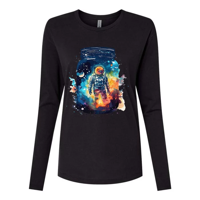 Pet Astronaut in a Jar Premium Womens Cotton Relaxed Long Sleeve T-Shirt