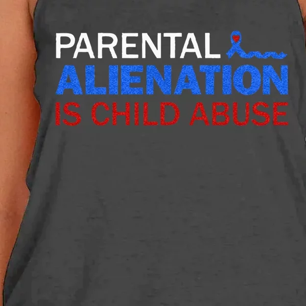 Parental Alienation Is Child Abuse Prevention Awareness Women's Knotted Racerback Tank