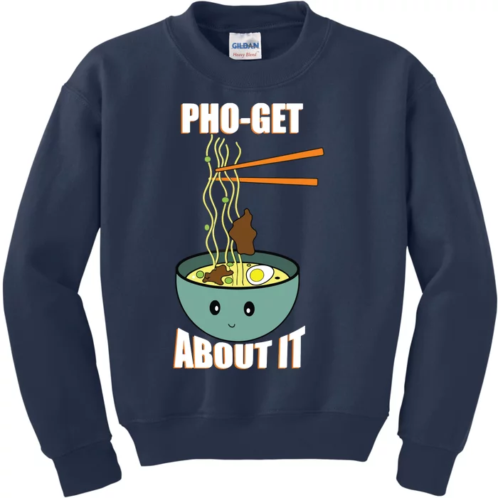 PhoGet About It South Korean Asian Food Noodles Ramen Kids Sweatshirt