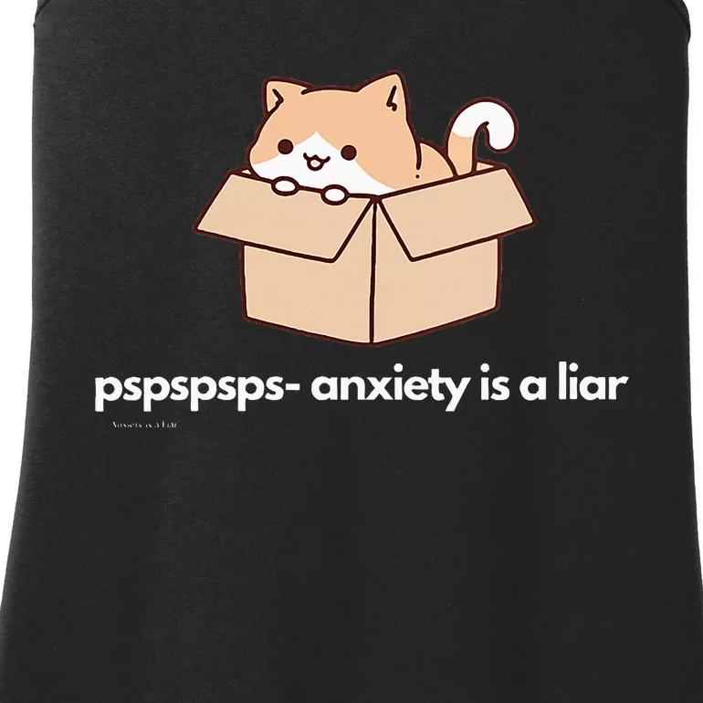 Pspsps Anxiety Is A Liar Ladies Essential Tank