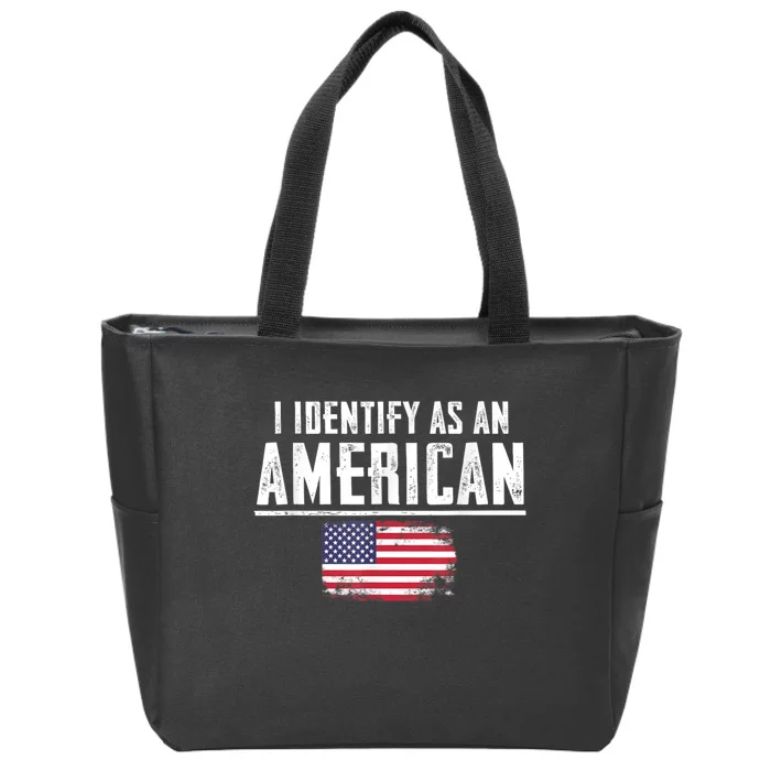 Proud America I Identify As An American Zip Tote Bag