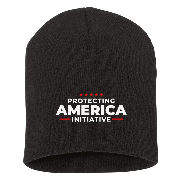 Protecting America Initiative Donald Trump 2024 Short Acrylic Beanie