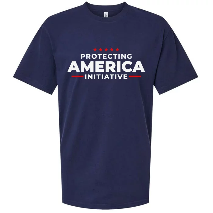 Protecting America Initiative Donald Trump 2024 Sueded Cloud Jersey T-Shirt