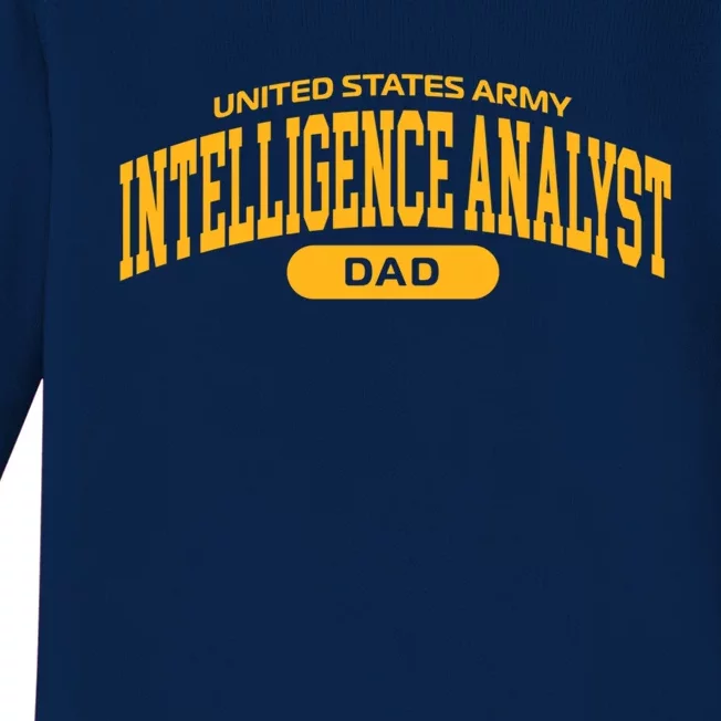 Proud Army Intelligence Analyst Dad Gift Baby Long Sleeve Bodysuit