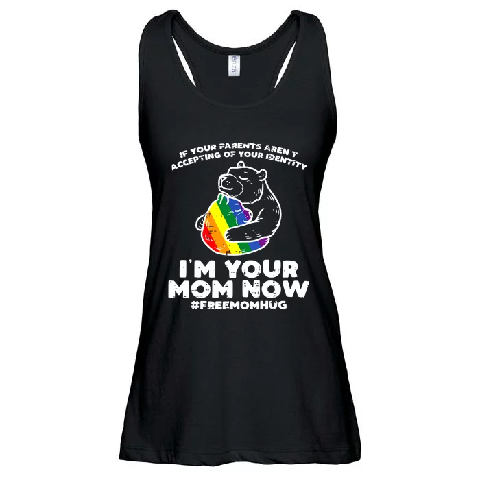 Parents Accepting Im Your Mom Now Bear Hug Pride Ladies Essential Flowy Tank