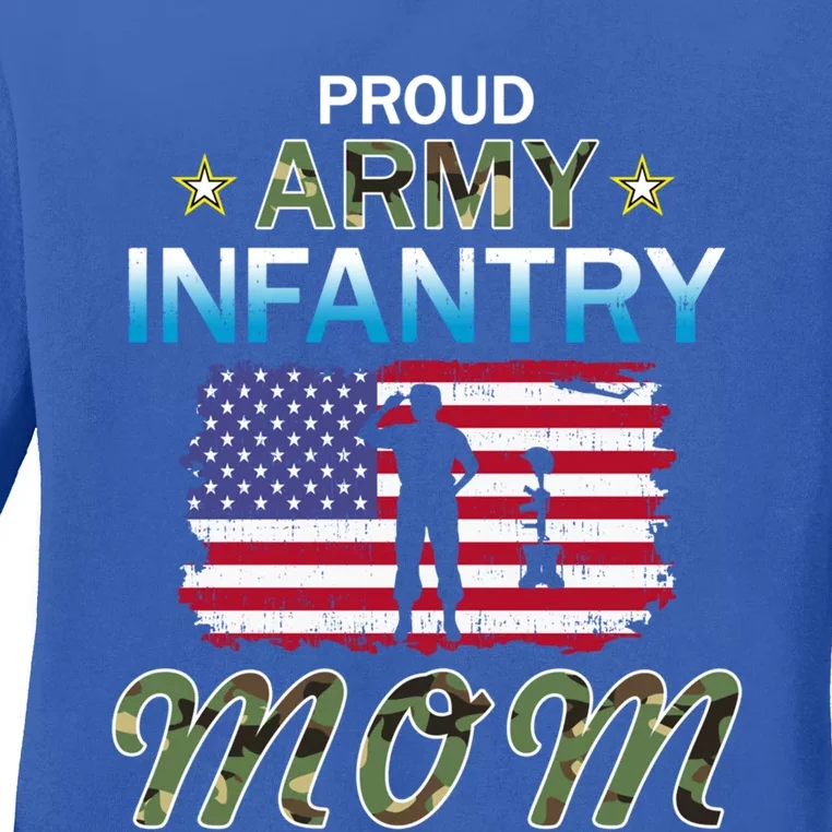 Proud Army Infantry Momfunny Gifti'm A Proud Army Infantry Mom Army Cool Gift Ladies Long Sleeve Shirt