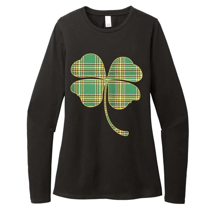 Paid Shamrock Clover Womens CVC Long Sleeve Shirt