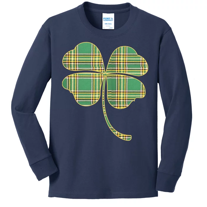 Paid Shamrock Clover Kids Long Sleeve Shirt