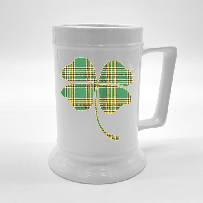 Paid Shamrock Clover Front & Back Beer Stein