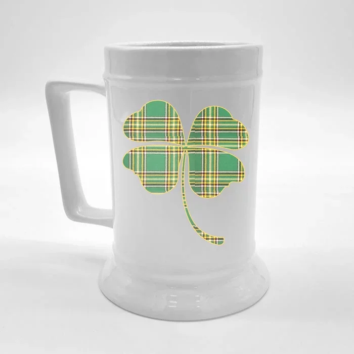 Paid Shamrock Clover Front & Back Beer Stein