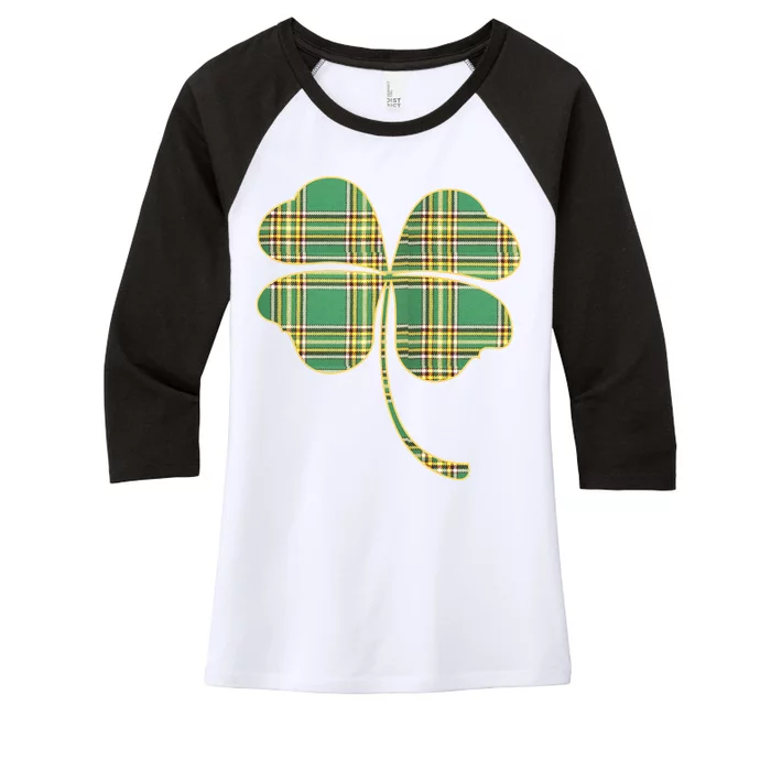 Paid Shamrock Clover Women's Tri-Blend 3/4-Sleeve Raglan Shirt