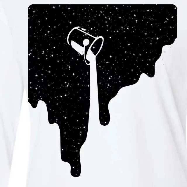 Paint Bucket Galaxy Womens Cotton Relaxed Long Sleeve T-Shirt