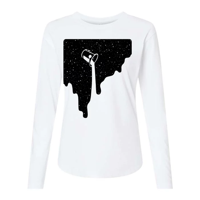 Paint Bucket Galaxy Womens Cotton Relaxed Long Sleeve T-Shirt